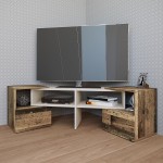 Έπιπλο τηλεόρασης ORNE Καφέ με Λευκό 141x32x39cm IR-ORNETV