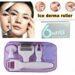 Σετ 6 σε 1 Derma Roller ICE με βελόνες τιτανίου 0.5-2mm