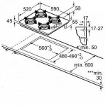 Bosch POH6B6B10 Εστία Aερίου