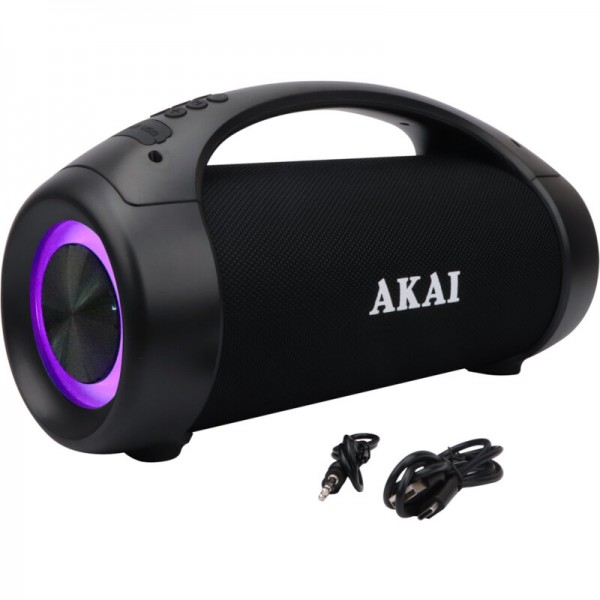 Akai ABTS-55 Αδιάβροχο φορητό ηχείο Bluetooth με TWS, USB, LED, Aux-In και hands free – 50 W