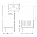 Thermogatz W 80 Corner L - Αριστερή Γωνία Ενεργειακό Τζάκι