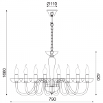 Aca BLK82188PCNC Φωτιστικό Οροφής Κρύσταλλο/Μελί Lunaria