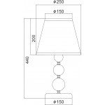 Aca AD90041T Φωτιστικό Πορτατίφ Ασημί Evita