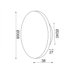 Aca ZM1715LEDWT Επίτοιχο Φωτιστικ΄ό Led Μωσαϊκό Eclipse