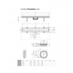 Pestan Karag Confluo Frameless Line Ευθύγραμμο Σιφόνι Δαπέδου Χρυσό 24Κ 850 mm