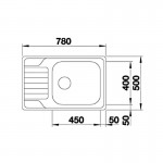 Blanco Dinas XL 6 S Compact 78x50 Νεροχύτης Inox