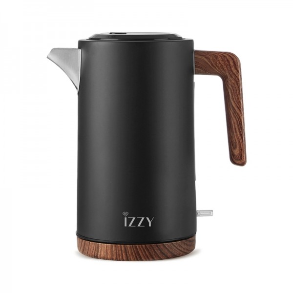 Izzy IZ-3016 Wooden Black Βραστήρας Μαύρος 1,7 lt 2200W