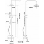 Επιτοίχια Στήλη Ντουζ Μπρονζέ The Box BR-8821