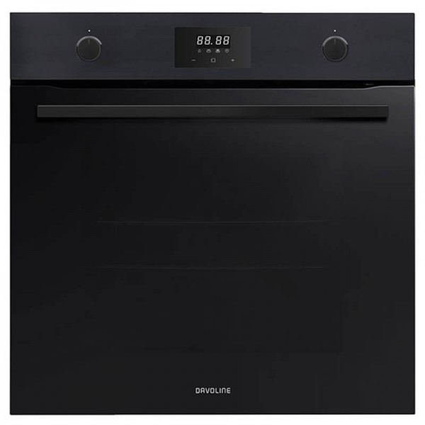 Davoline BPDX 6012 Black Εντοιχιζόμενος Φούρνος Air Fry Μαύρος με 72lt, 10 Τρόπους Λειτουργίας και Καθάρισμα με Ατμό