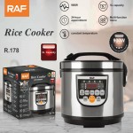 Ηλεκτρικός Πολυμάγειρας Rice Cooker 5L 900W με Αντικολλητικό Μπολ και 10 Προγράμματα RAF  R.178