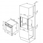 Davoline BPDX-6012 ΙΧ Εντοιχιζόμενος Φούρνος Air Fry Inox, 72lt με 10 τρόπους Λειτουργίας και Καθάρισμα με Ατμό