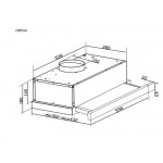 Davoline Omega Plus Black Συρόμενος Απορροφητήρας 60 cm με inverter μοτέρ Μαύρος