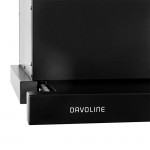 Davoline HQ Pro Black 60 Συρόμενος Απορροφητήρας με Μοτέρ Inverter 700m3 Μαύρος