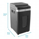 HP Pro Shredder Auto 400CC – 2822 Μαύρος καταστροφέας εγγράφων με συνδετήρες και καρτών Cross Cut P4