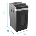 HP Pro Shredder Auto 400MC – 2823 Μαύρος καταστροφέας εγγράφων με συνδετήρες και καρτών Micro Cut P5