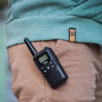 Osio OPM-1050 Mαύρο Επαναφορτιζόμενο PMR Walkie Talkie με φακό και καλώδιο 8 km – 0.5W