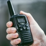 Osio OPM-1050 Mαύρο Επαναφορτιζόμενο PMR Walkie Talkie με φακό και καλώδιο 8 km – 0.5W