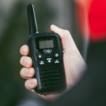 Osio OPM-1050 Mαύρο Επαναφορτιζόμενο PMR Walkie Talkie με φακό και καλώδιο 8 km – 0.5W