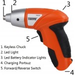 Επαναφορτιζόμενο Ηλεκτρικό Κατσαβίδι Tuoye 45 pcs Cordless Screwdriver Tool Set