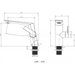 Μπαταρία Νιπτήρα Μοντέρνα The Box ΤBW-12319 Λευκή Ματ