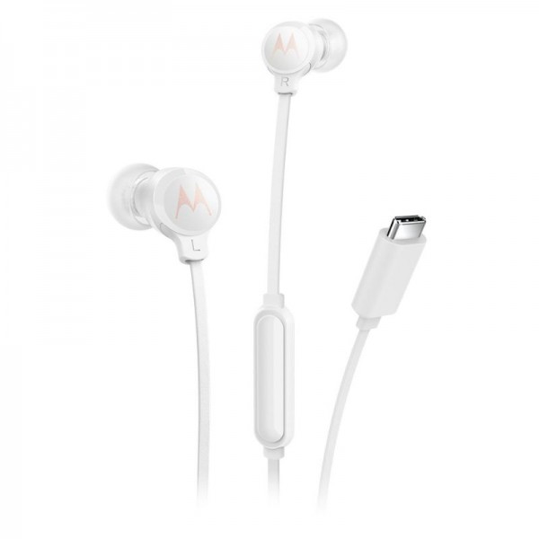 Motorola Earbuds 3C-S Λευκά In ear ακουστικά ψείρες handsfree με καλώδιο 1.2μ.