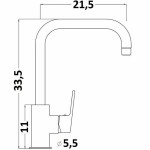 Μπαταρία Κουζίνας Ψηλή Inox Ματ The Box TBΙ-3236