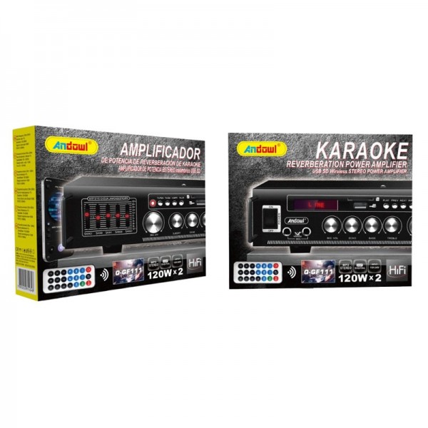 Andowl Ενισχυτής με λειτουργία Karaoke 120Wx2 HiFi Q-GF111