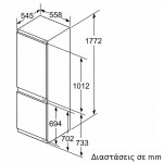 Bosch KIN86AFF0 Εντοιχιζόμενος Ψυγειοκαταψύκτης No Frost