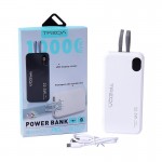 Treqa Power bank 10000Mah με 2 καλώδια 3.0 22.5W TR-963 Λευκό