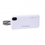 Treqa Power bank 10000Mah με 2 καλώδια 3.0 22.5W TR-963 Λευκό