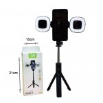 Selfie Stick με Τρίποδο & Remote Control με Διπλό LED Φωτισμό P40S-F