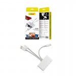 Andowl 5 σε 1 Lightning+Type C+USB A Card Reader με 3 Καλώδια Andowl Q-Z09