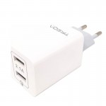 Treqa Φορτιστής Χωρίς Καλώδιο με 2 Θύρες USB-A Quick Charge 3.0 Λευκός CH-613