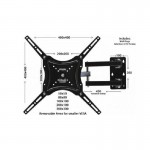 Universal Βάση τηλεόρασης τοίχου 14″-55″ έως 50kg HDL-117B-2