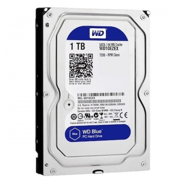 WD Blue Σκληρός Δίσκος 3.5″ 1TB, 64MB Cache, 7200RPM, Sata3 6Gb/s