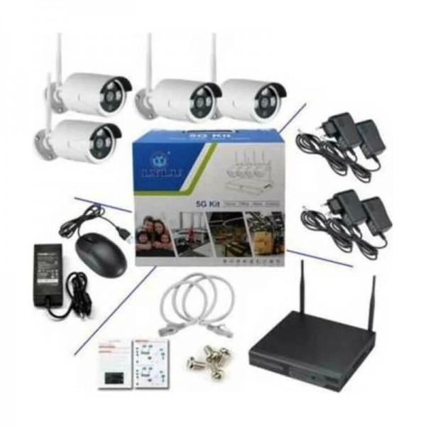 5G Kit Ολοκληρωμένο Σύστημα CCTV με 4 Ασύρματες Κάμερες Ασύρματο Καταγραφικό