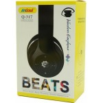 Andowl Q-317 Ασύρματα Bluetooth Over Ear Ακουστικά με Ραδιόφωνο με 6 ώρες Λειτουργίας Μαύρα Q-317