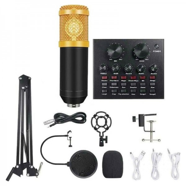 Andowl MIC8 Set Σετ Δυναμικό Μικρόφωνο XLR Shock Mounted για Φωνητικά